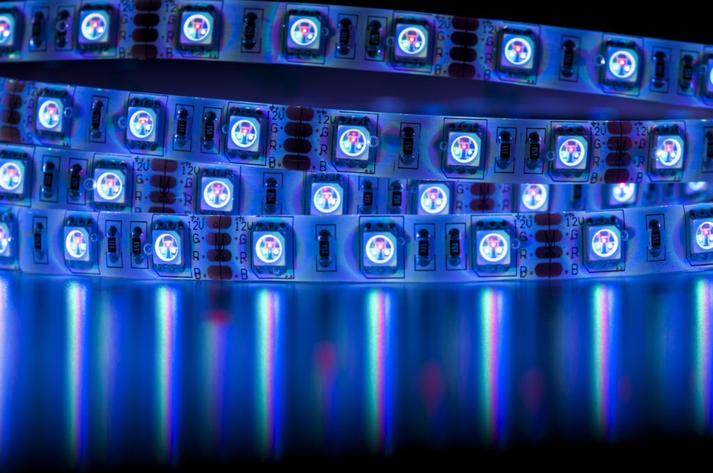 led rgb lights blue color